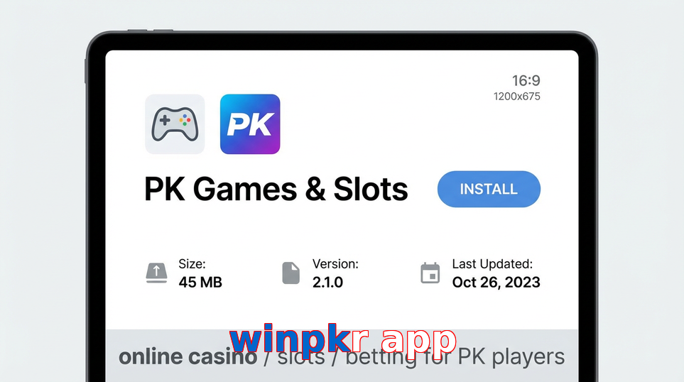 Game list for Winpkr App gameapk section